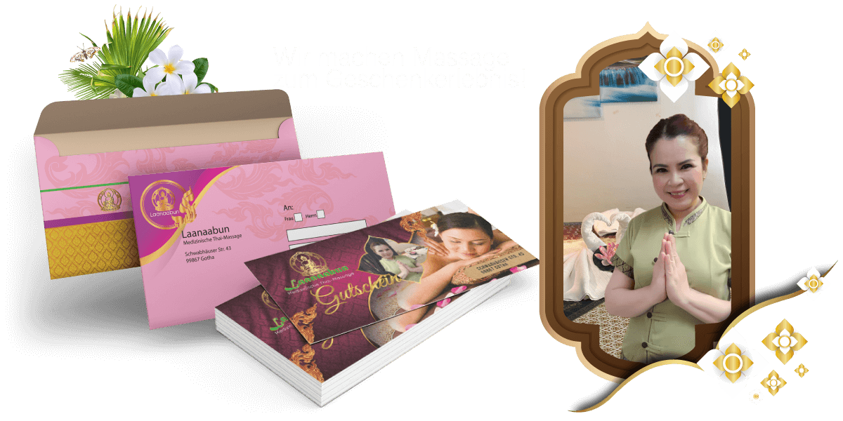 Massage-Gutschein Besondere Geschenke f&uuml;r jeden Anlass bei Laanaabun in Gotha